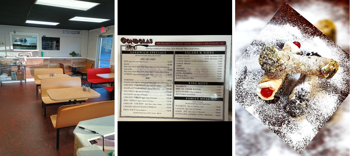 Gondolas Menu